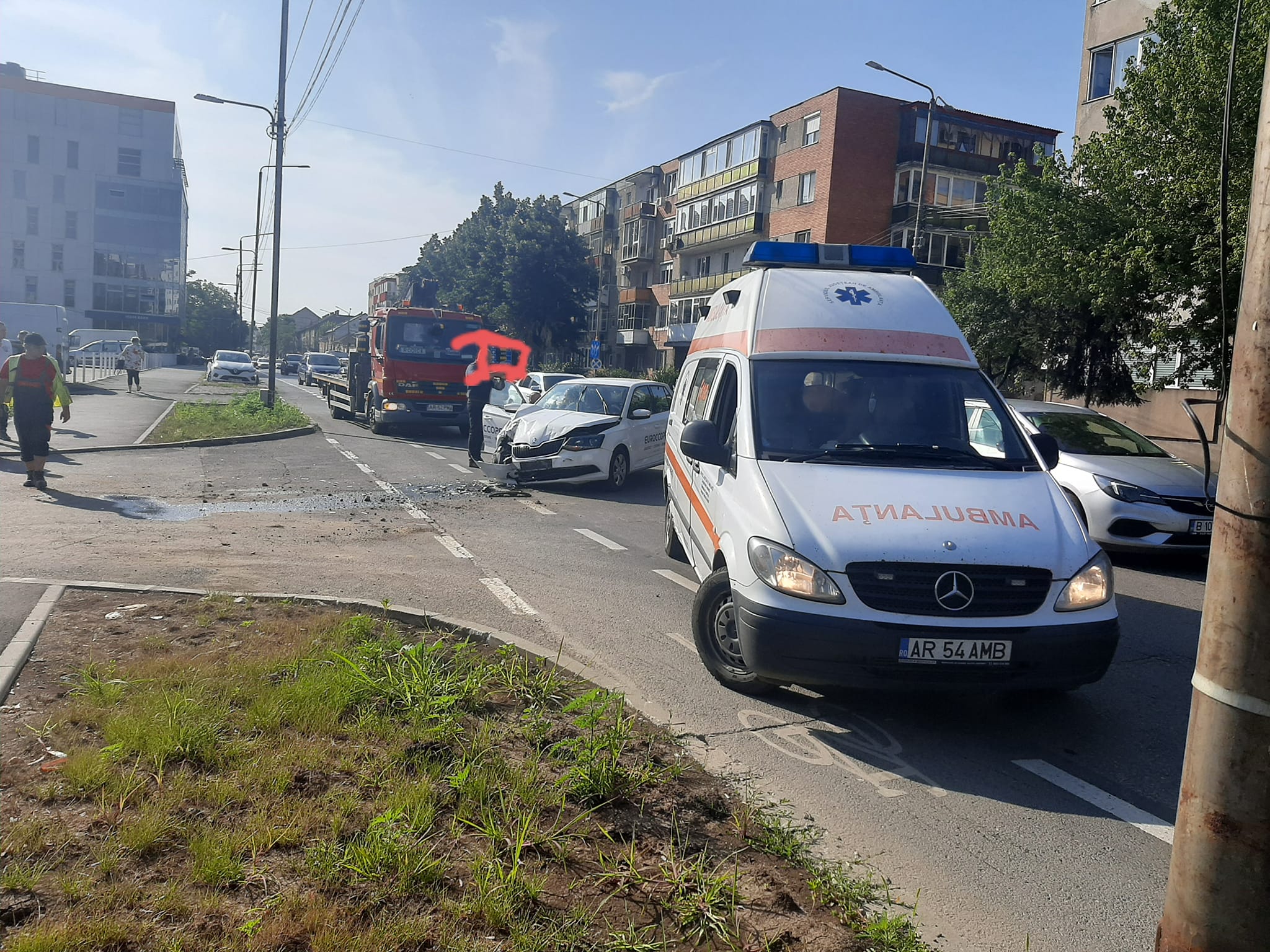 Accident pe Banul Mărăcine. O persoană a fost rănită! – Glasul Aradului